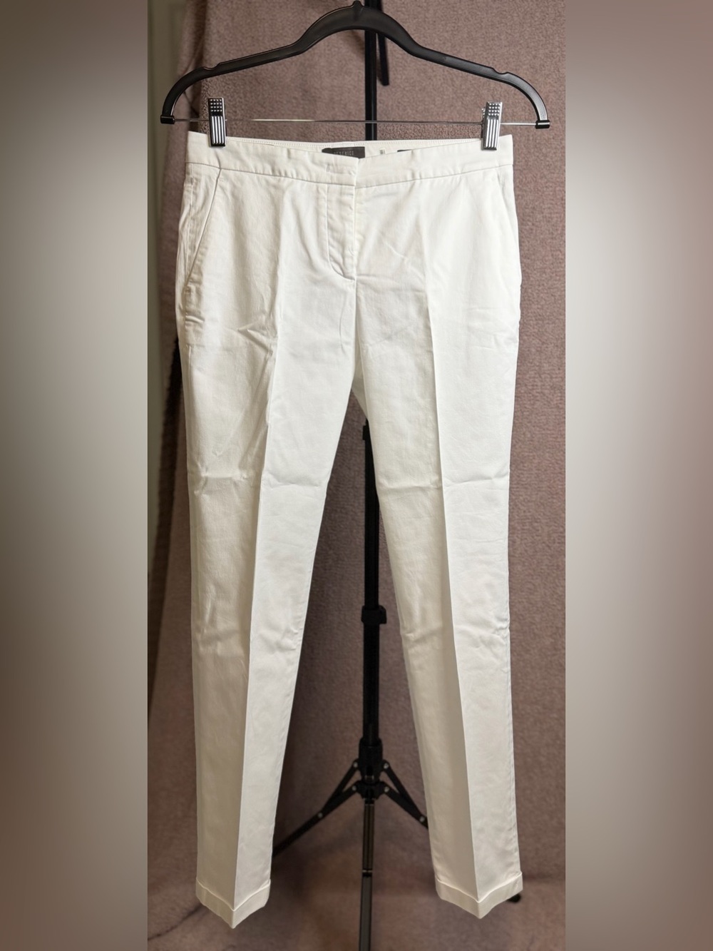Peserico Sign White Tailored Cigarette Pants IT 38 US 2 Made Italy